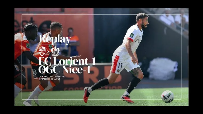 Cầu thủ Lorient dùng kỹ thuật cá nhân vượt qua cầu thủ Nice trong trận đấu Cầu thủ Lorient dùng kỹ thuật cá nhân vượt qua cầu thủ Nice trong trận đấu